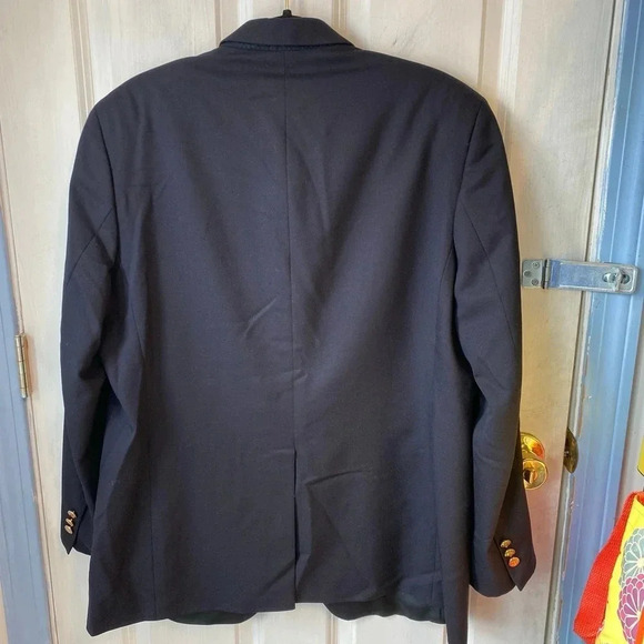 Joseph & Feiss Wool Suit 2 Button Blue Blazer Sport Coat Jacket Men 42R Pockets - Picture 6 of 8